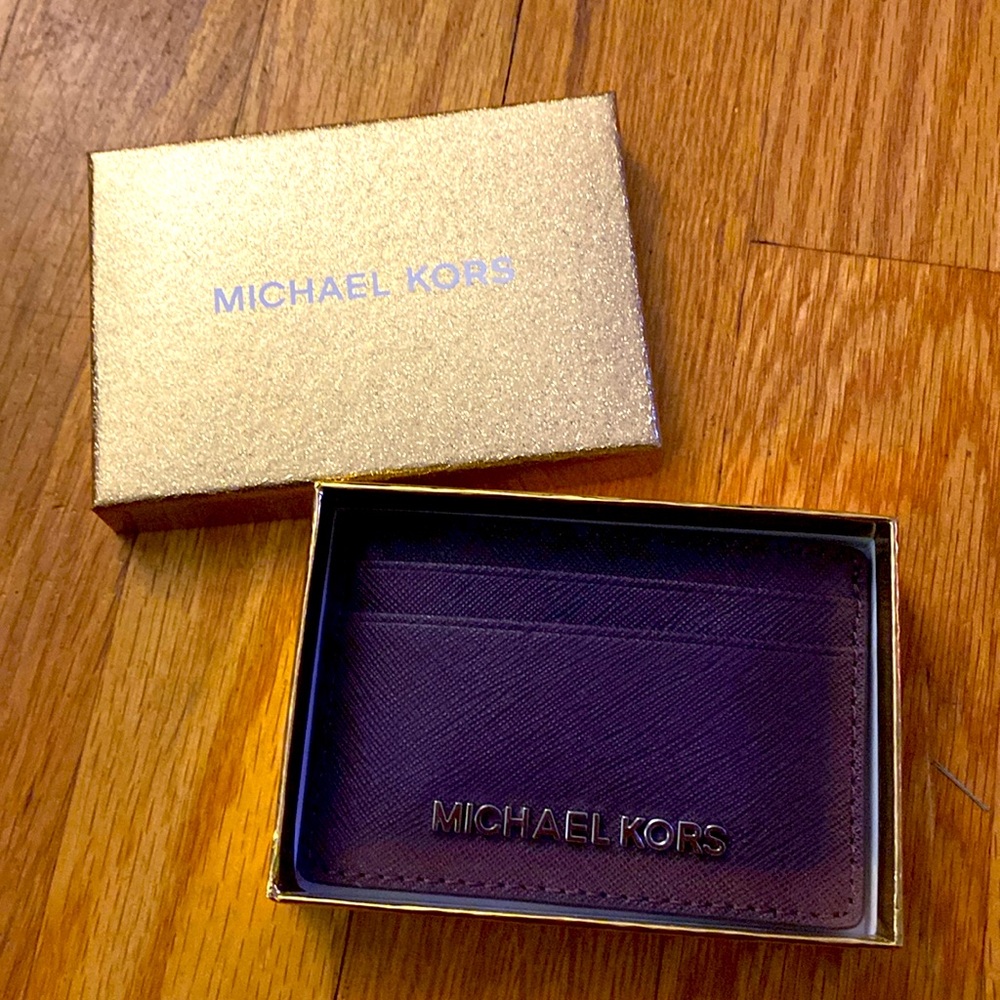 Michael Kors Card Holder - Dark Purple